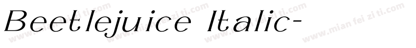 Beetlejuice Italic字体转换